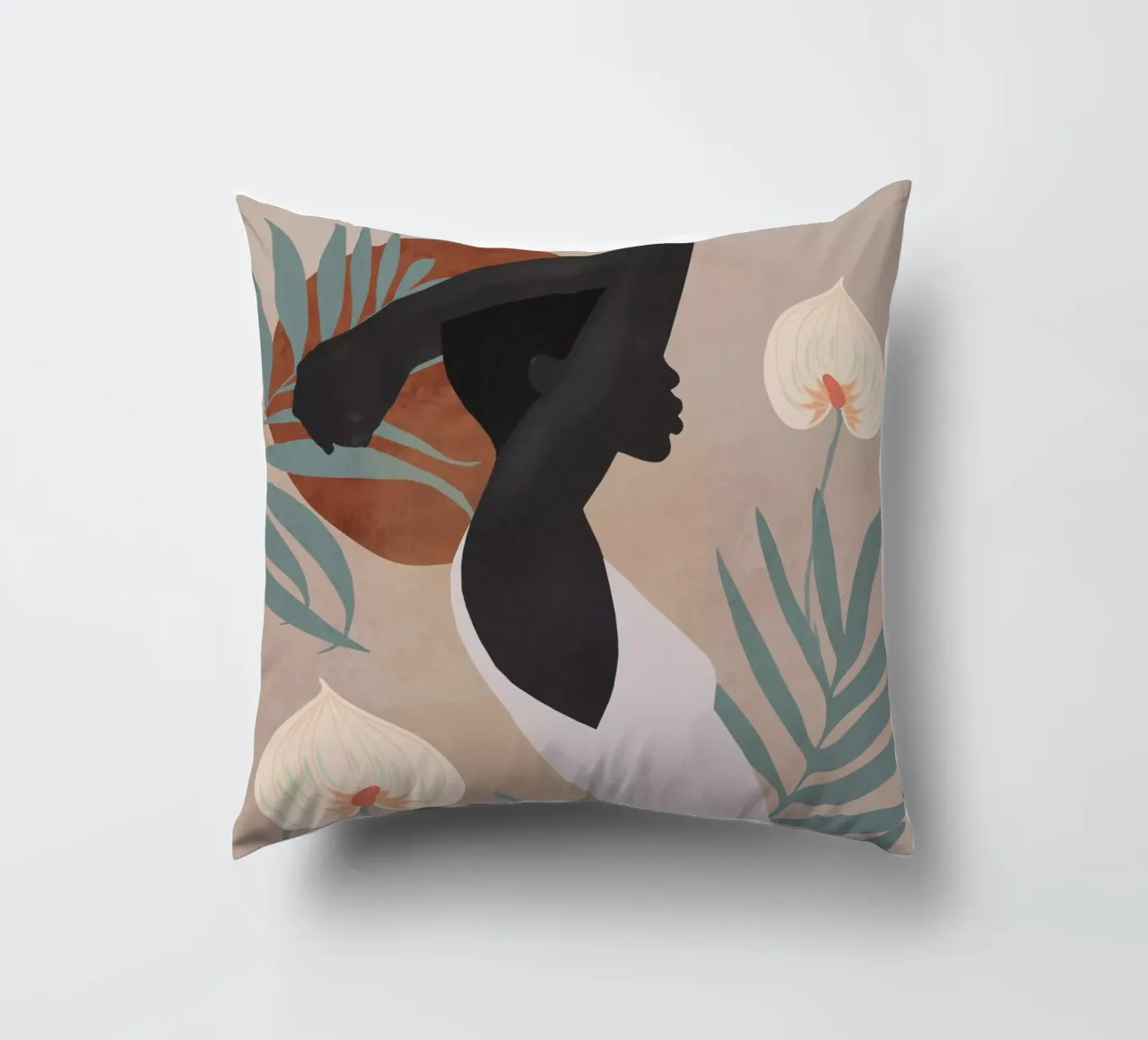 Ragazza tropicale 4 cuscino da ThingDesign