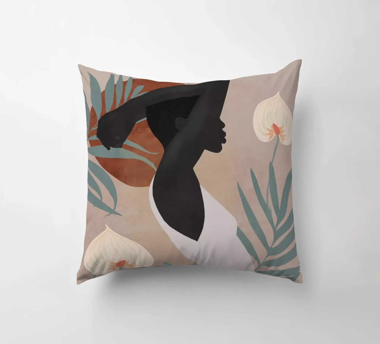 Ragazza tropicale 4 cuscino da ThingDesign