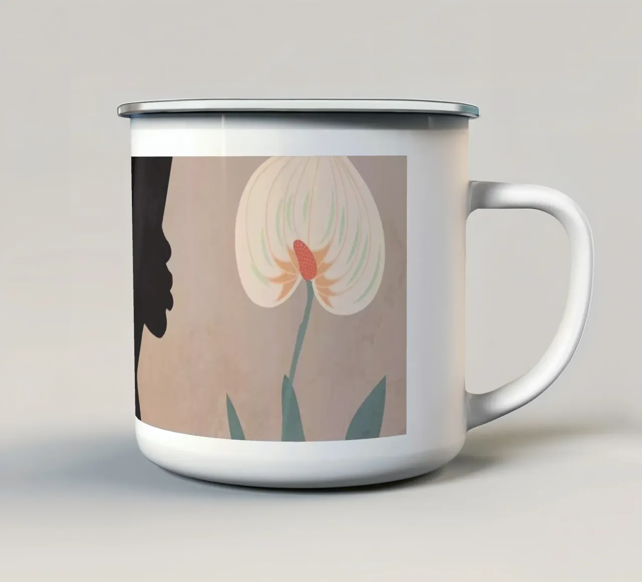 Ragazza tropicale 4 tazza in smalto da ThingDesign