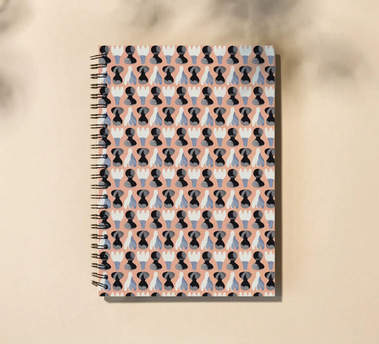 Repetitive pattern 16 spiral notebook by Little Dean