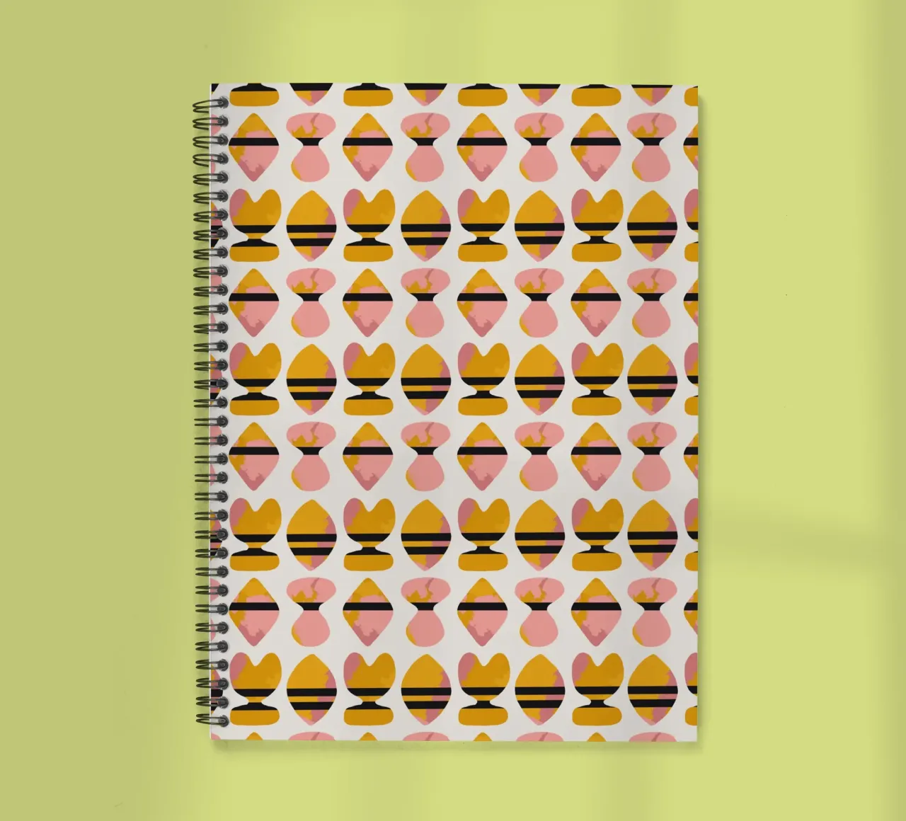 Repetitive pattern 19 spiral notebook by Little Dean
