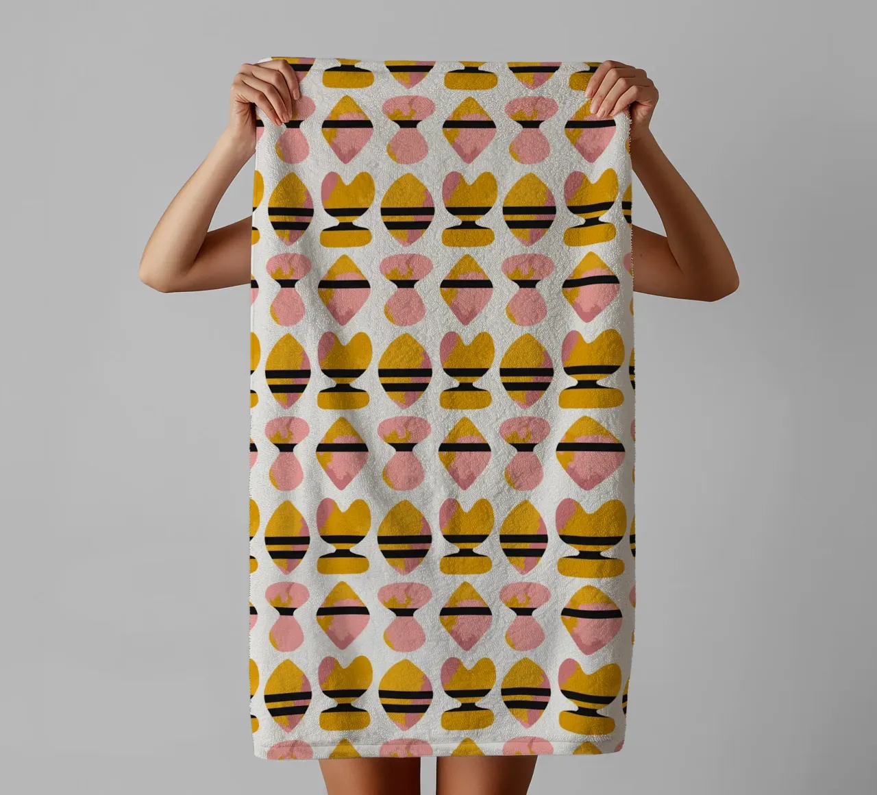 Repetitive pattern 19 towel by Little Dean