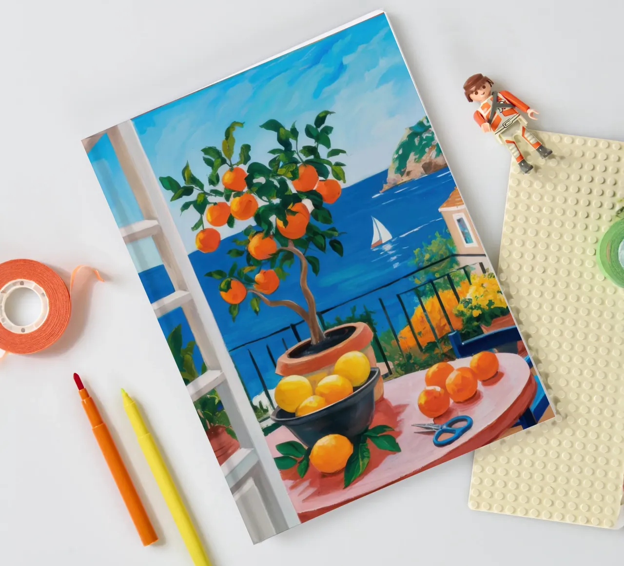 Seaside Balcony View notebook by Gaia Viesta