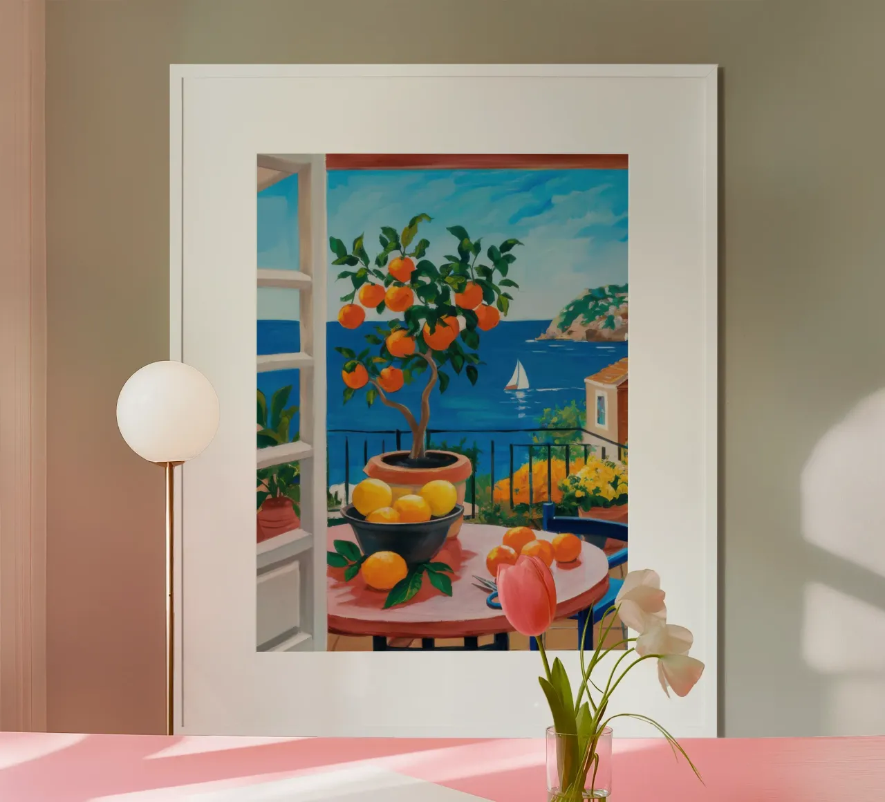 Vue sur le balcon en bord de mer hahnemühle de Gaia Viesta