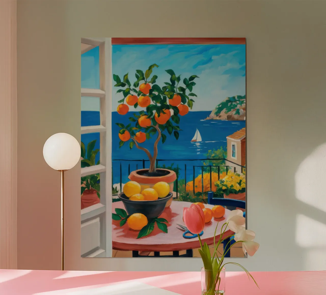Vue sur le balcon en bord de mer hahnemühle de Gaia Viesta