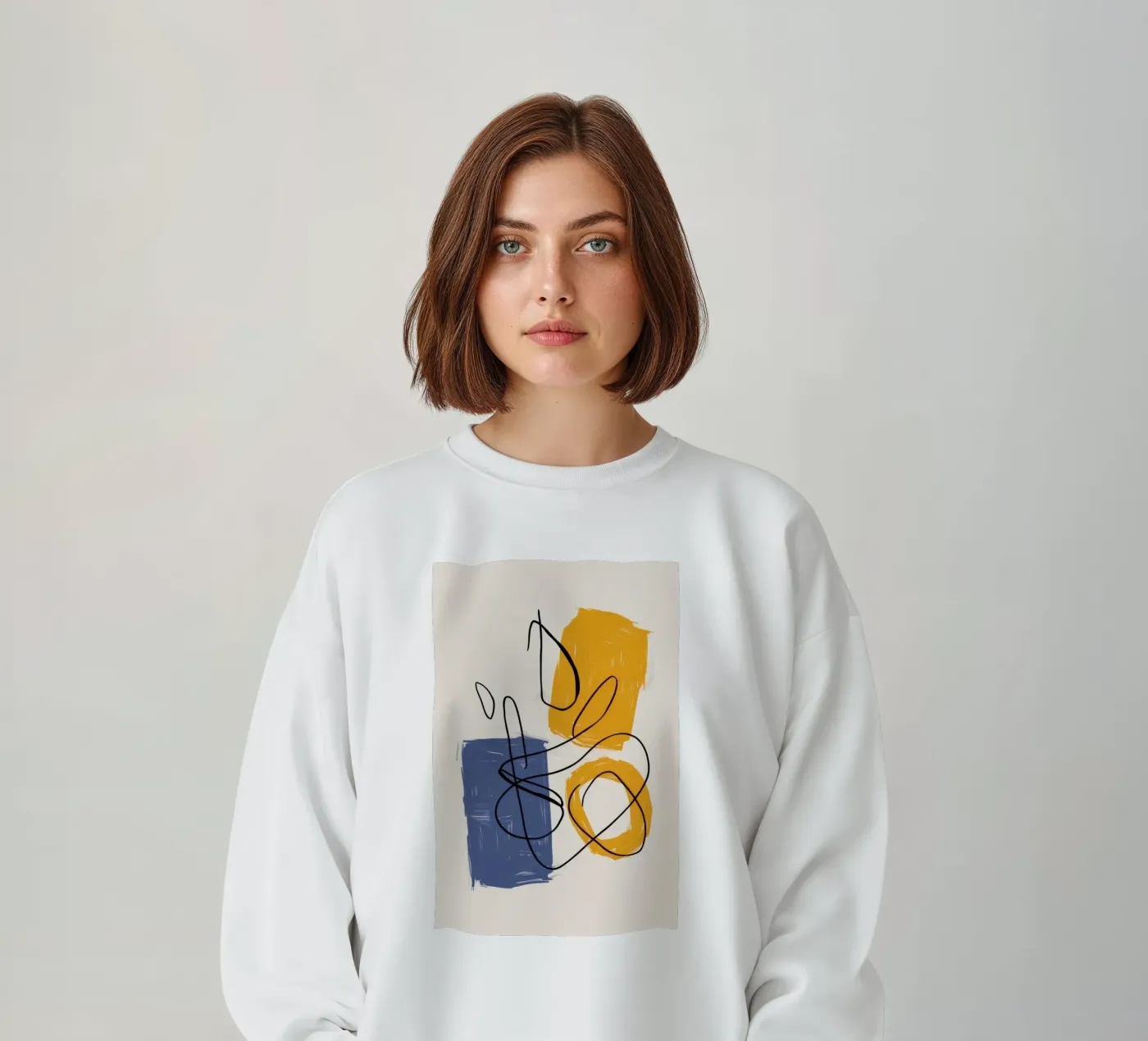 Improvisational Line Study sweatshirt by Trace Brush