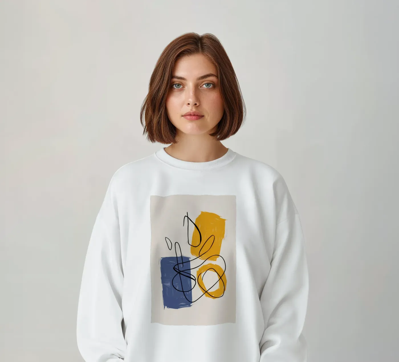 Improvisational Line Study sweatshirt by Trace Brush