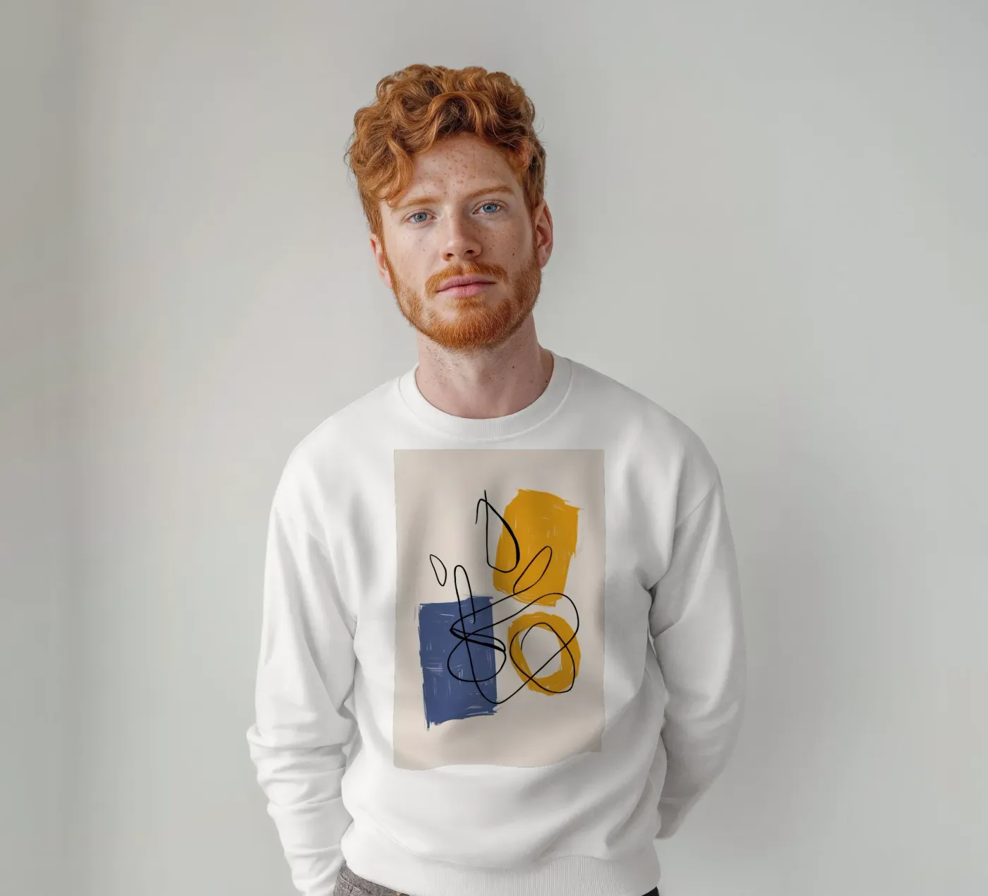 Improvisational Line Study sweatshirt by Trace Brush