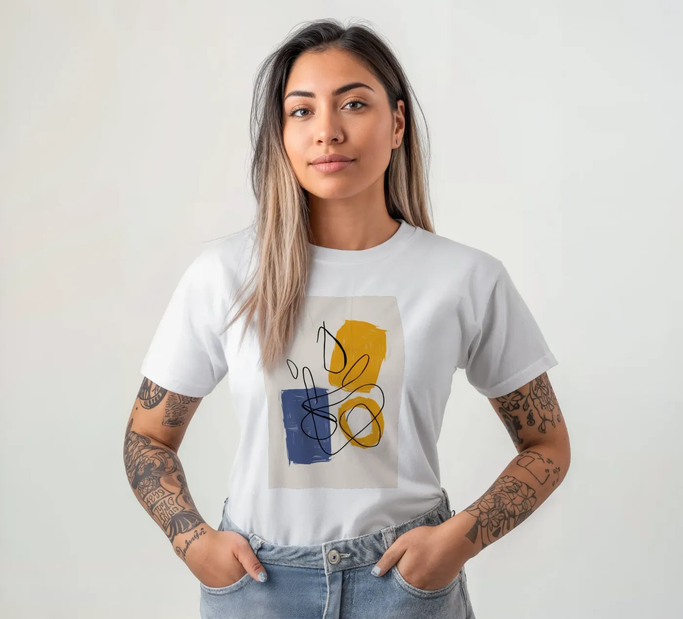 Studio della linea di improvvisazione t-shirt da Trace Brush