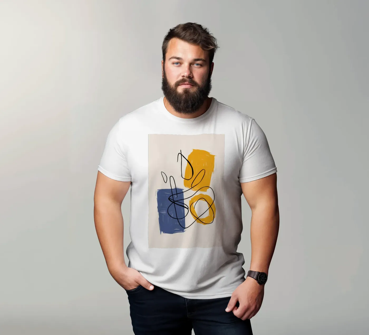 Studio della linea di improvvisazione t-shirt da Trace Brush