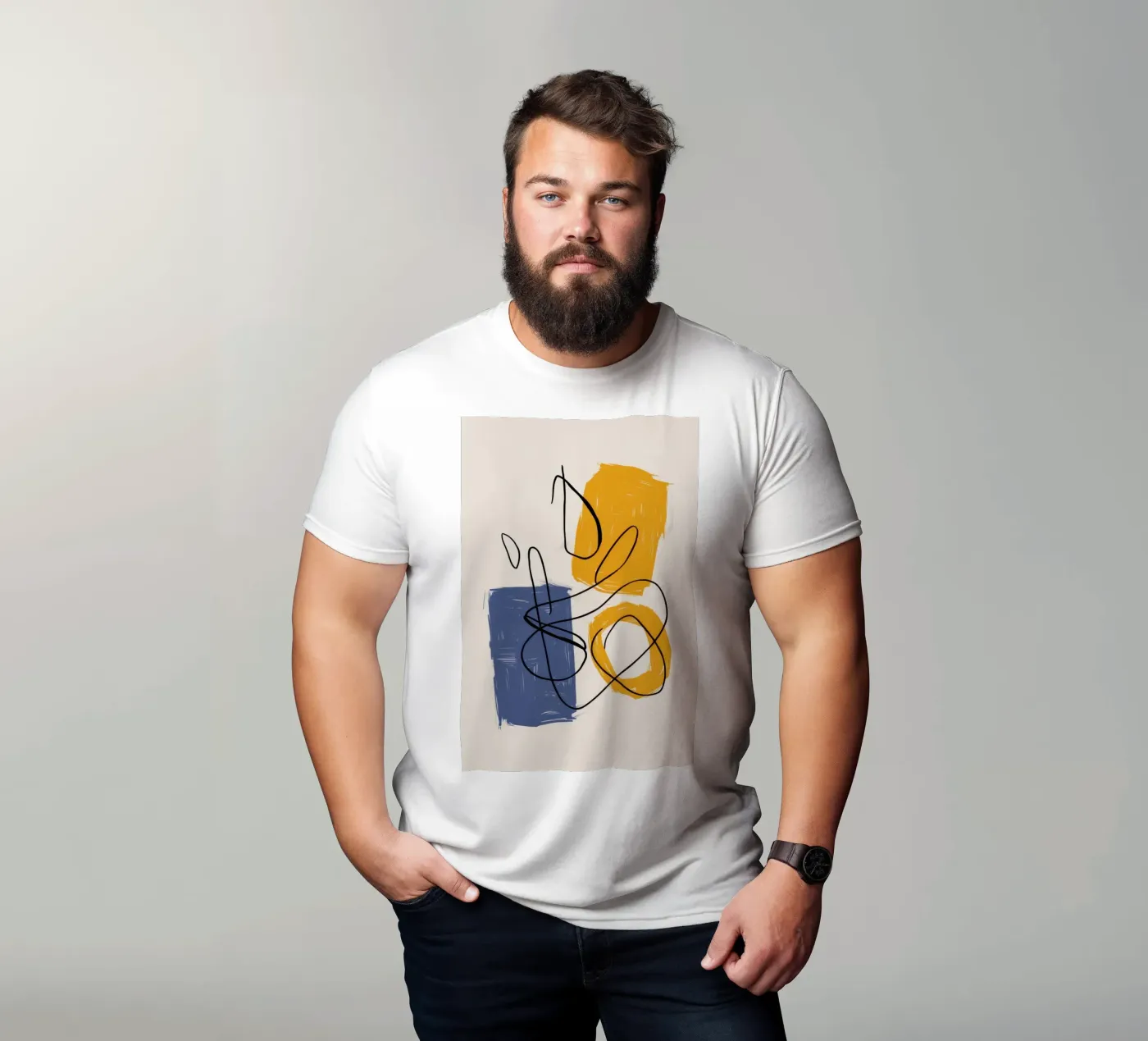 Studio della linea di improvvisazione t-shirt da Trace Brush