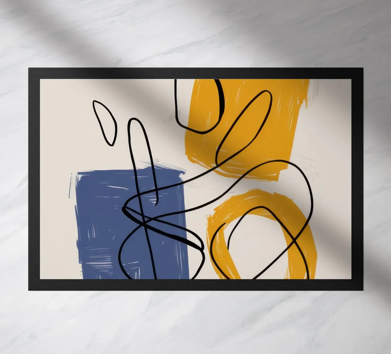 Improvisational Line Study doormat by Trace Brush