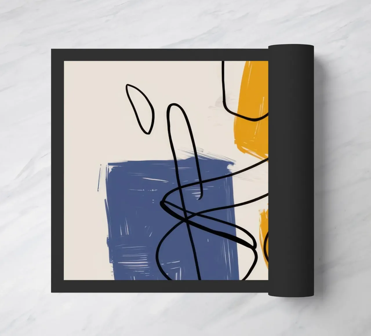 Improvisational Line Study doormat by Trace Brush