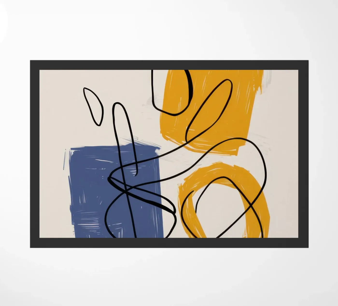 Improvisational Line Study doormat by Trace Brush