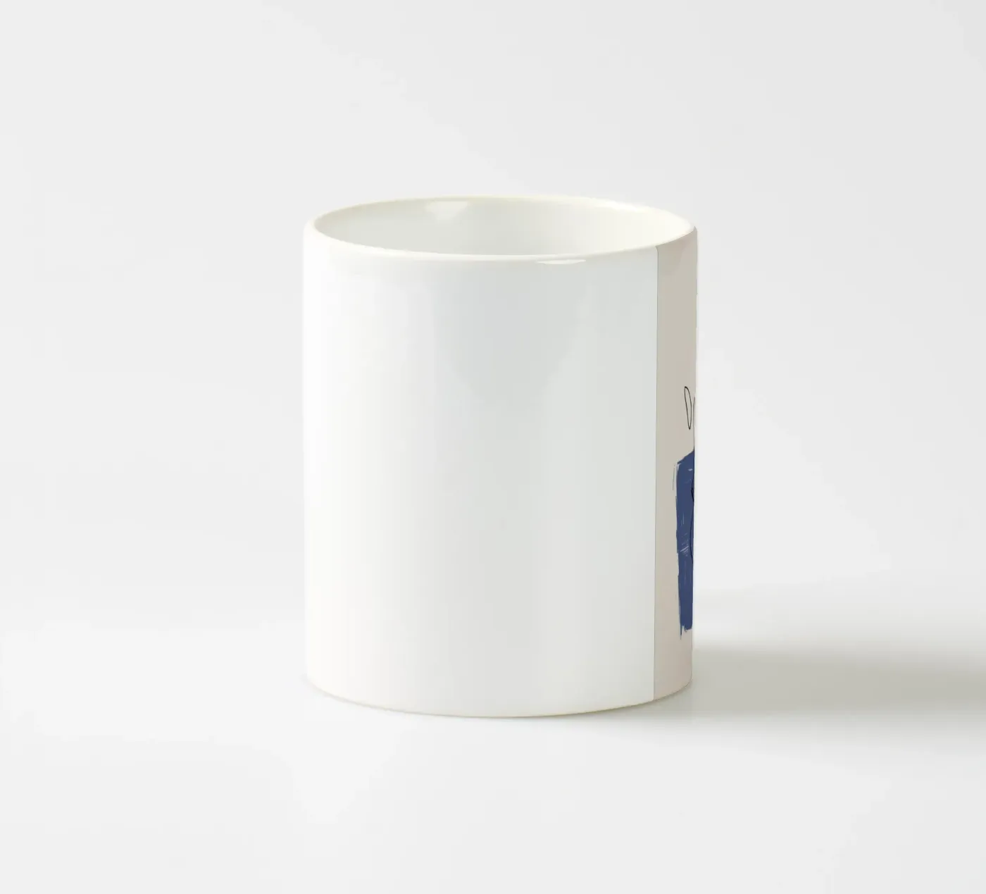 Improvisational Line Study ceramic mug by Trace Brush