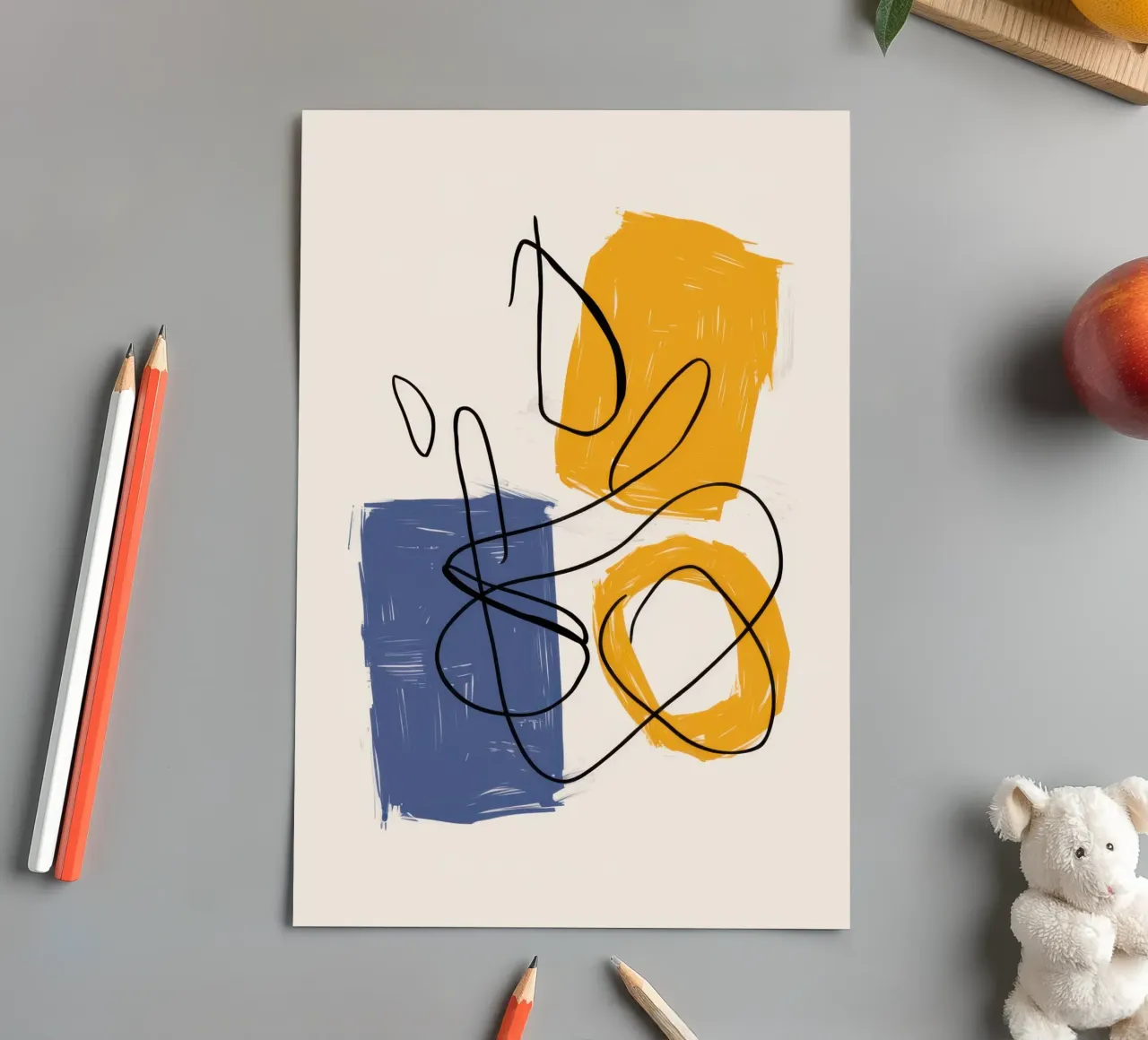 Improvisational Line Study foglio adesivo da Trace Brush