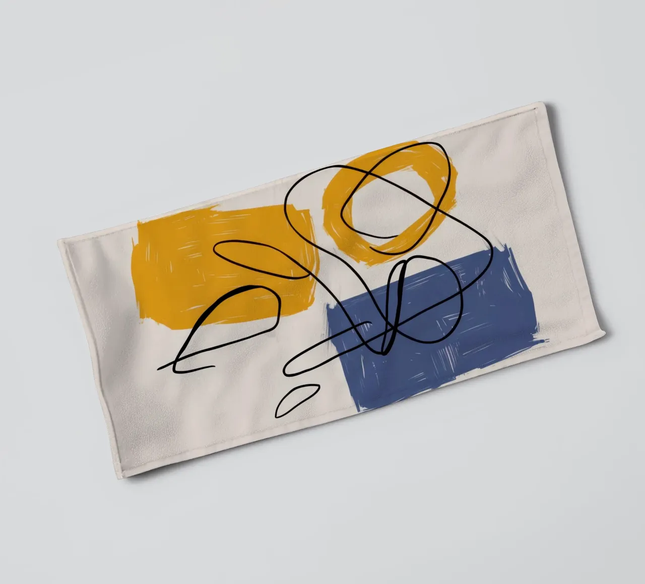 Improvisational Line Study towel by Trace Brush