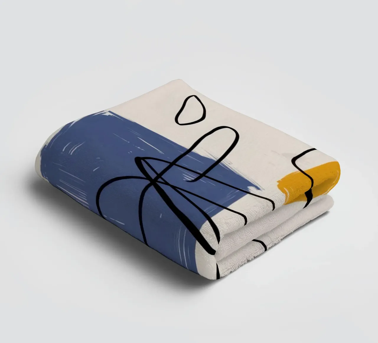 Improvisational Line Study towel by Trace Brush