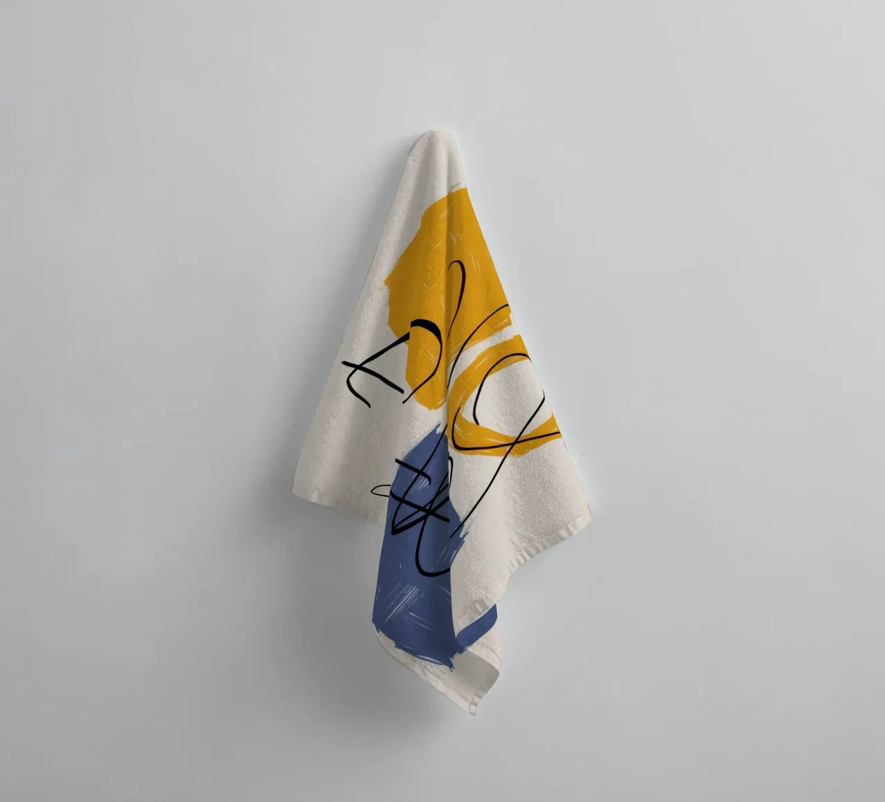 Improvisational Line Study towel by Trace Brush
