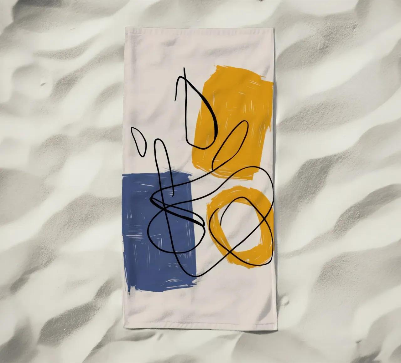 Estudio de la línea de improvisación toalla de playa de Trace Brush