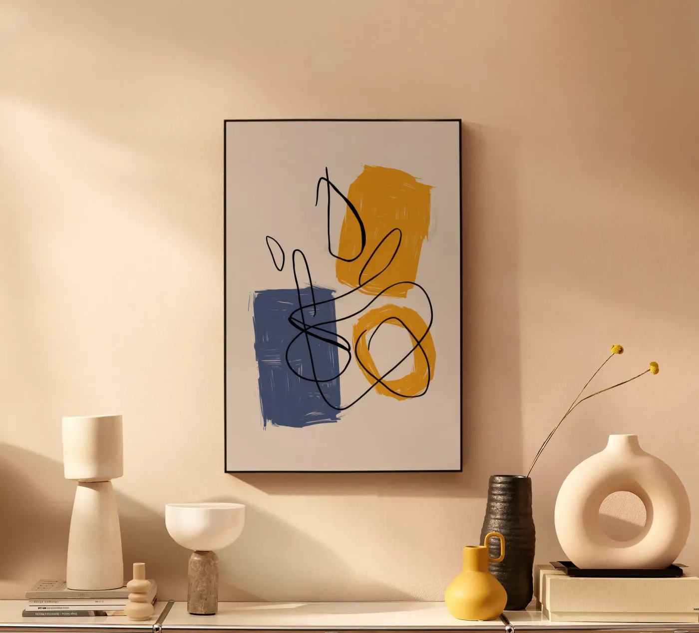 Improvisational Line Study plexiglass da Trace Brush