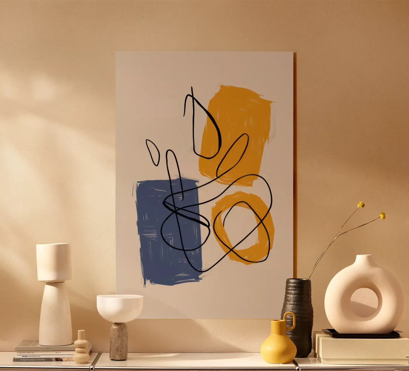 Improvisational Line Study plexiglass da Trace Brush