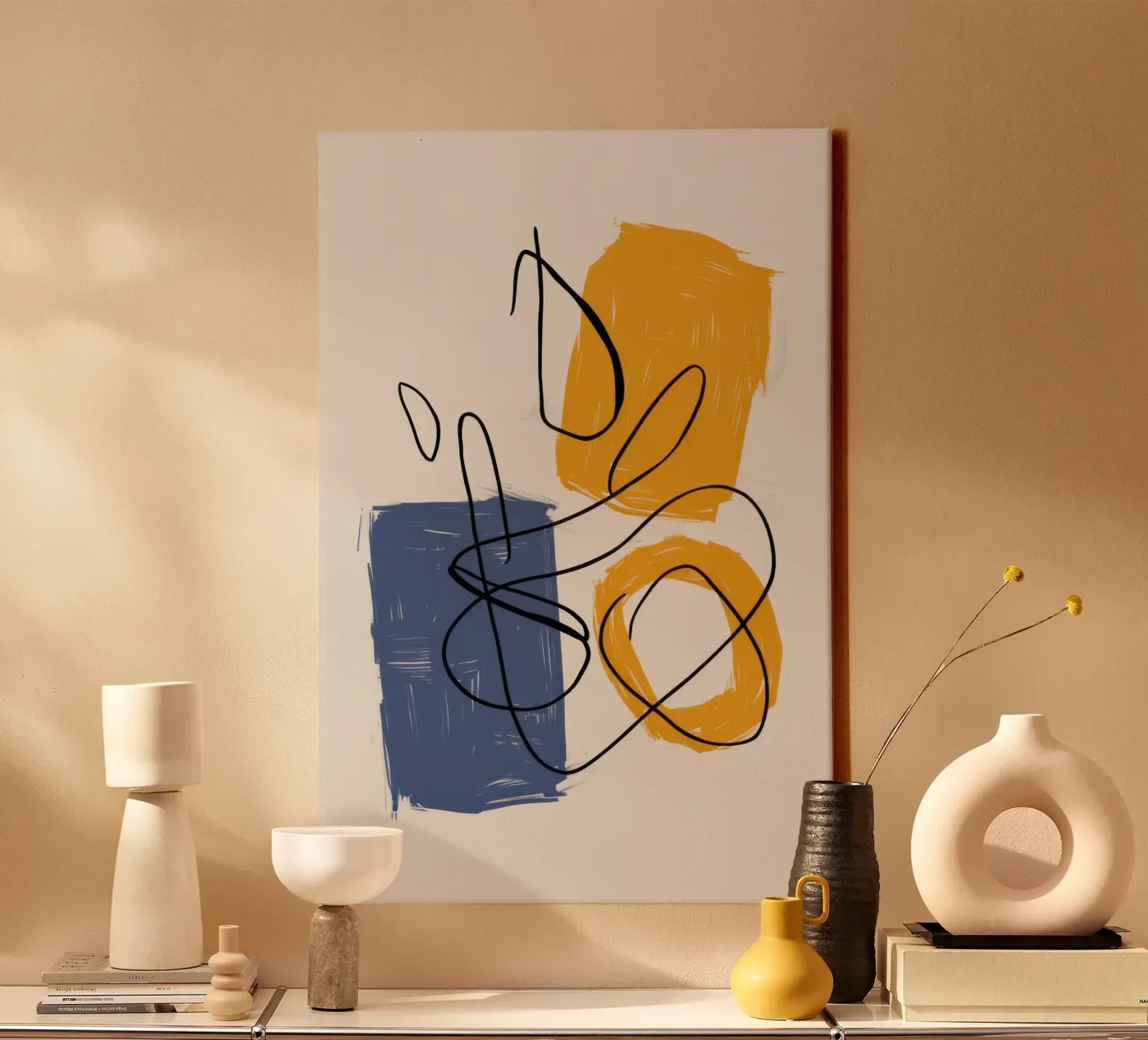 Improvisational Line Study canvas by Trace Brush