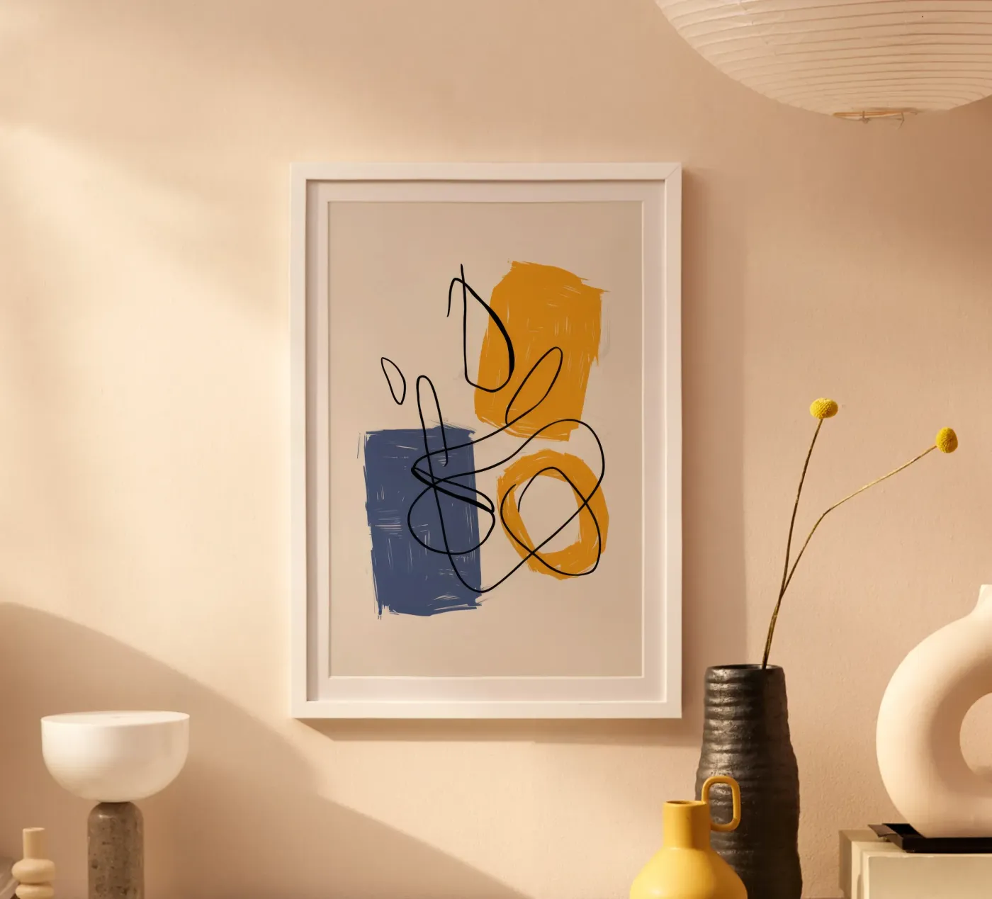 Improvisational Line Study poster by Trace Brush