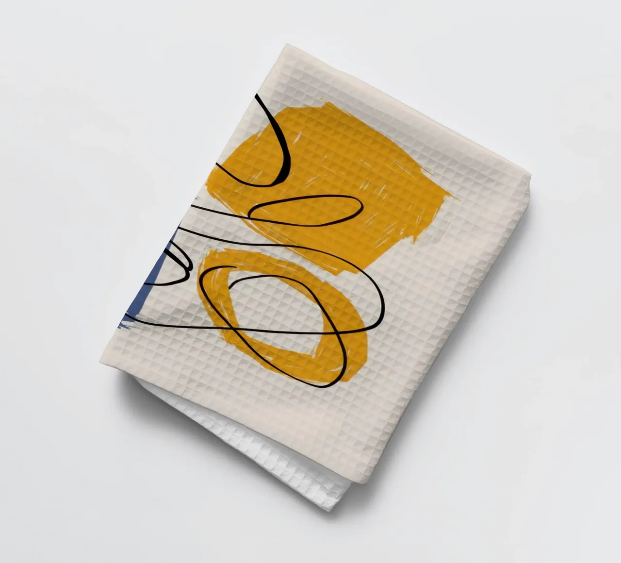 Improvisatorische Linienstudie Geschirrtuch von Trace Brush