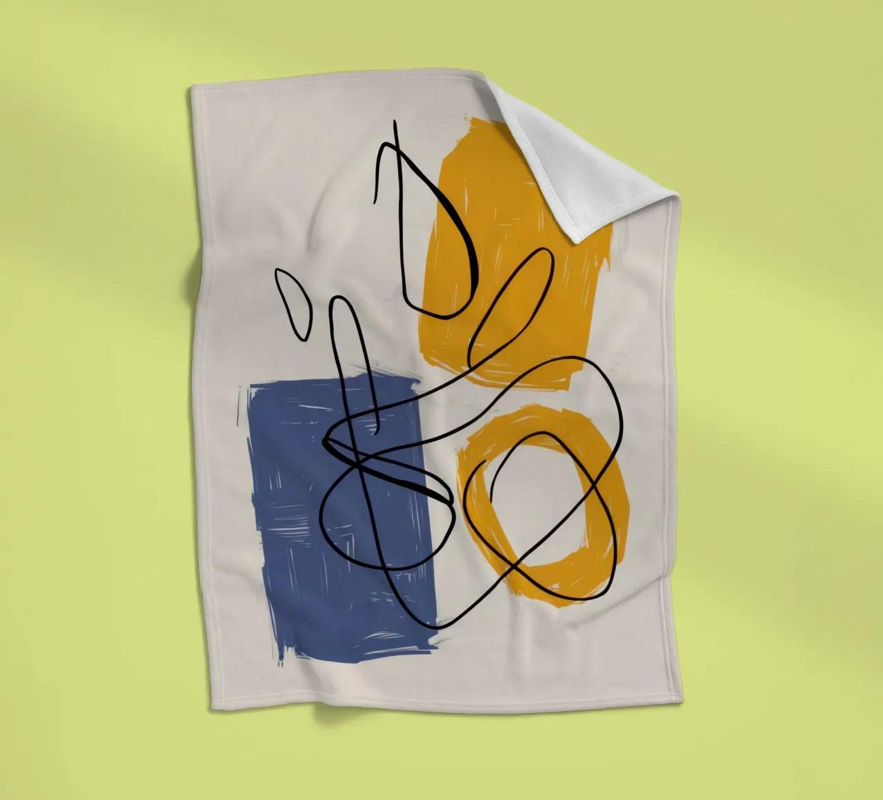 Improvisational Line Study Fleecedecke von Trace Brush