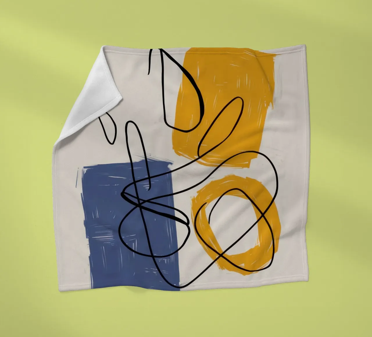 Improvisational Line Study Fleecedecke von Trace Brush