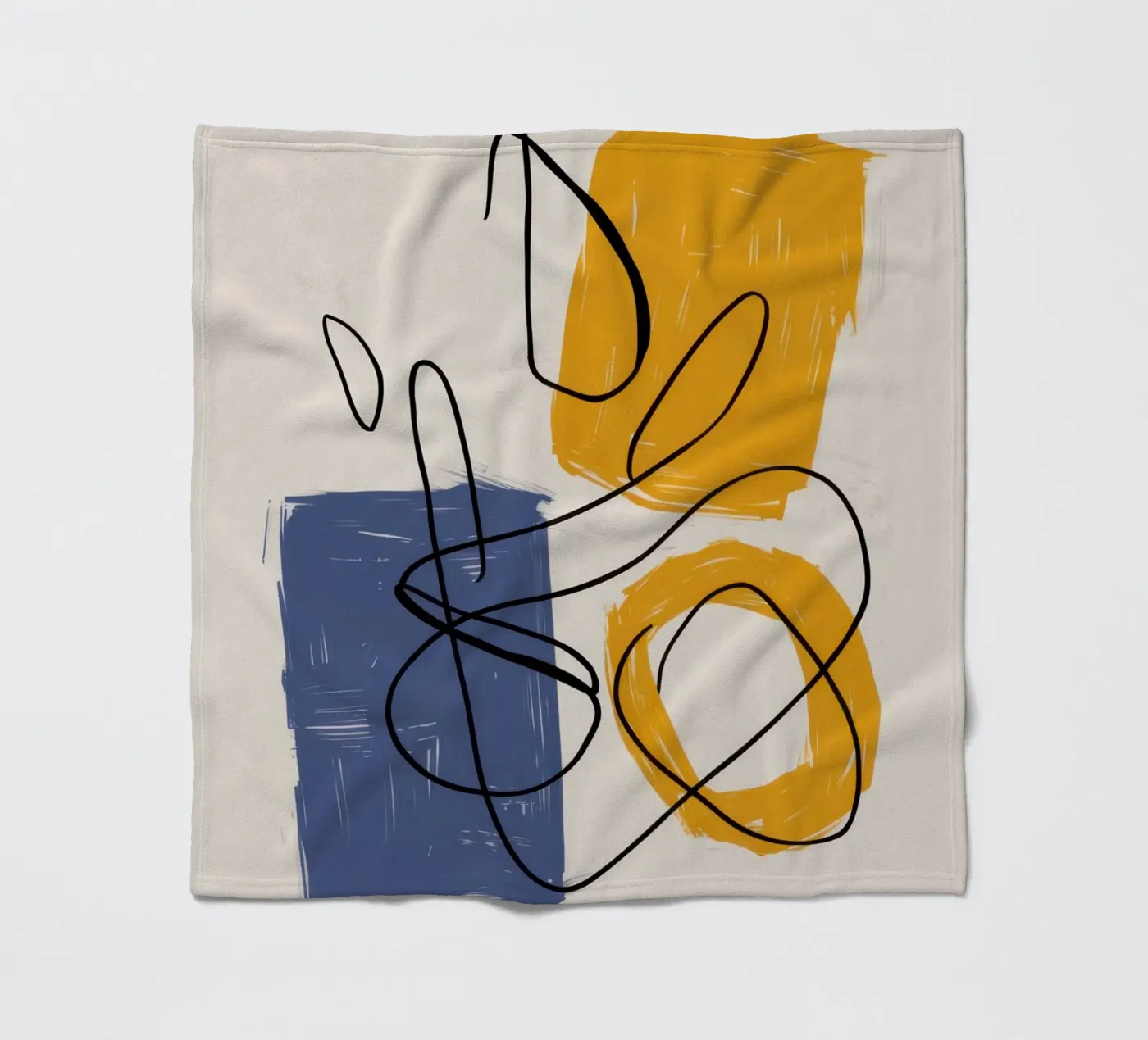 Improvisational Line Study Fleecedecke von Trace Brush