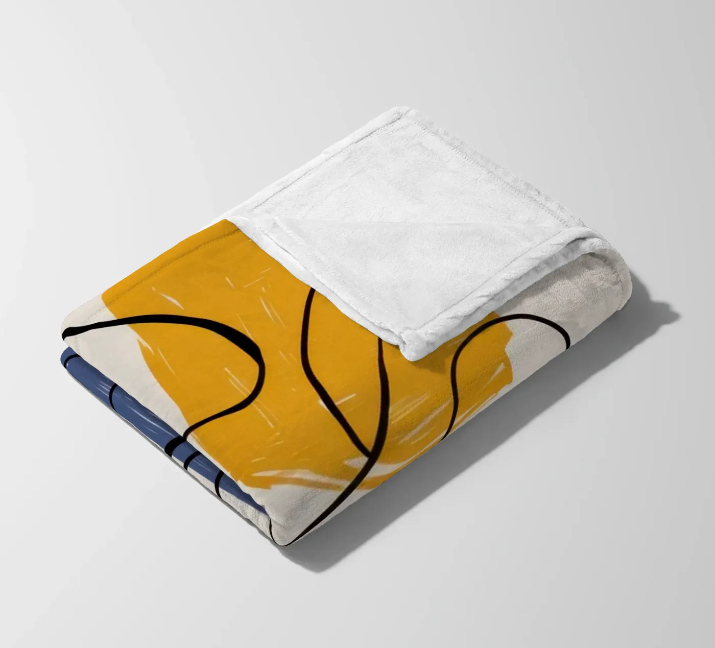 Improvisational Line Study Fleecedecke von Trace Brush