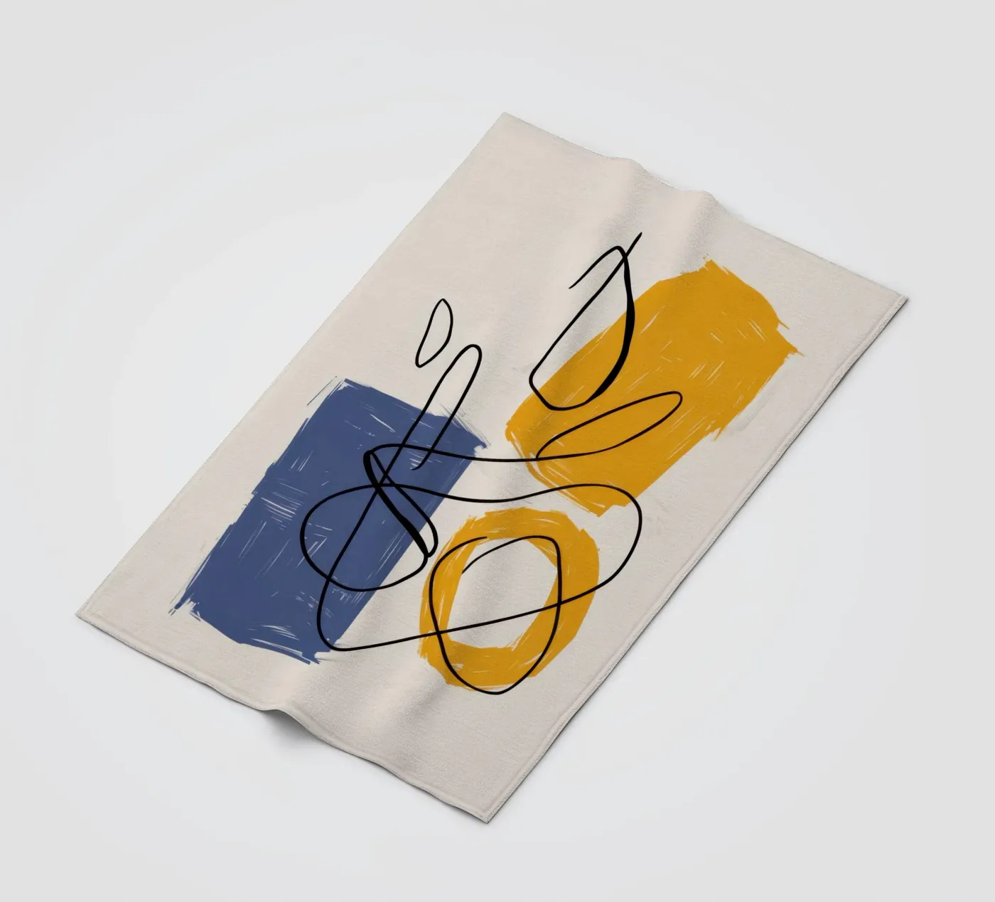 Improvisational Line Study Fleecedecke von Trace Brush