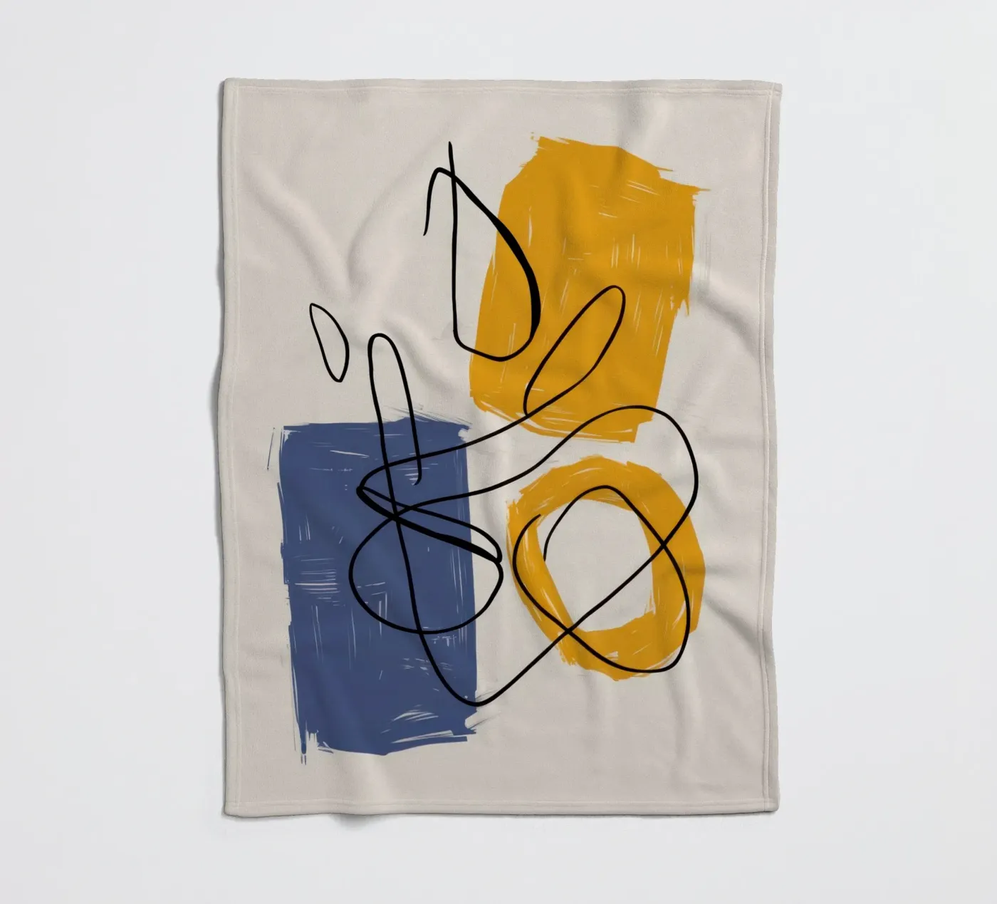 Improvisational Line Study Fleecedecke von Trace Brush