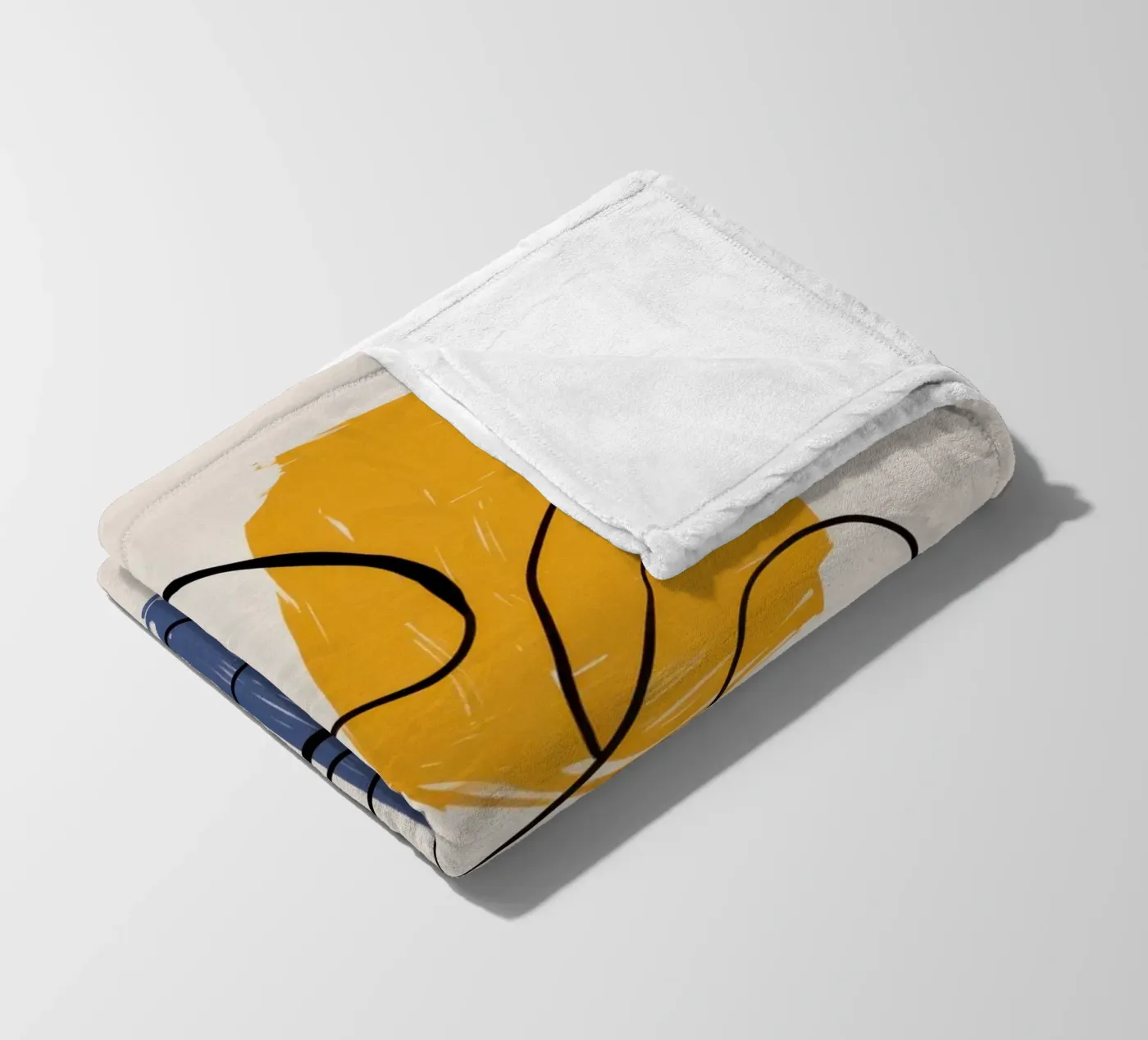 Improvisational Line Study Fleecedecke von Trace Brush