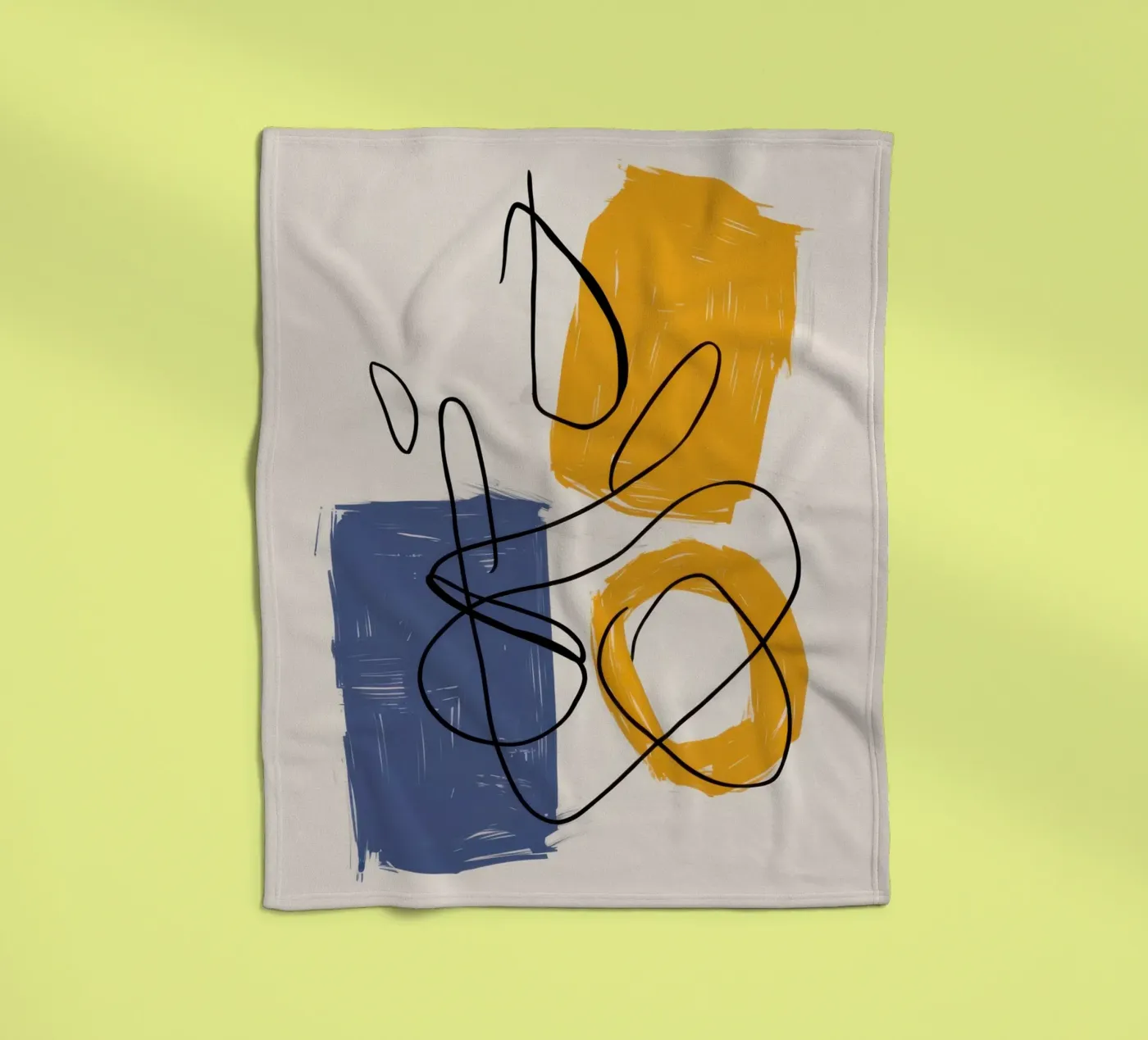 Improvisational Line Study Fleecedecke von Trace Brush