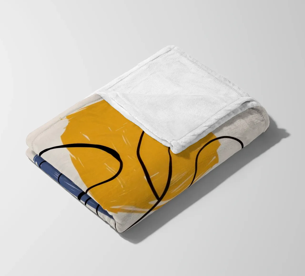 Improvisational Line Study Fleecedecke von Trace Brush