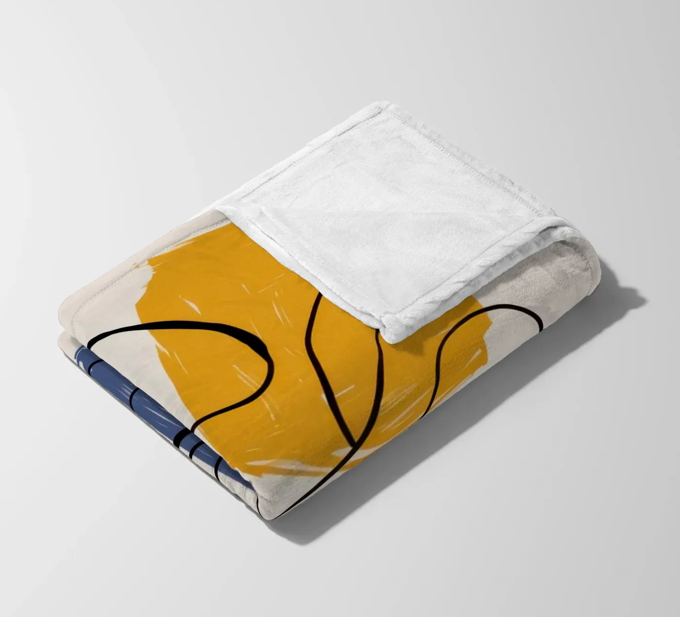 Improvisational Line Study Fleecedecke von Trace Brush