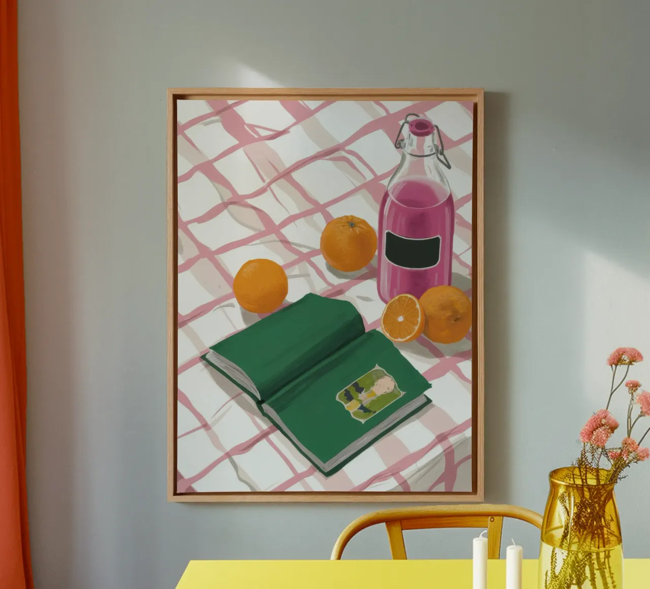 Storia dell'aranciata tela con Cornice a cassetta da Selene Shade