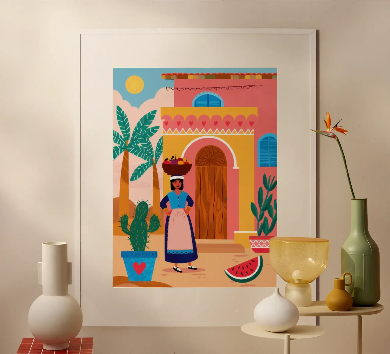 Mercato dell'accoglienza dei colori poster da Luna Aura