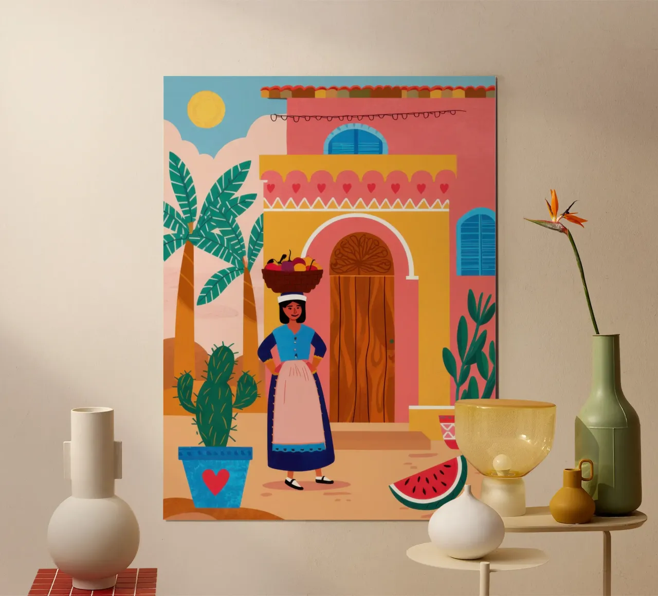Mercato dell'accoglienza dei colori poster da Luna Aura
