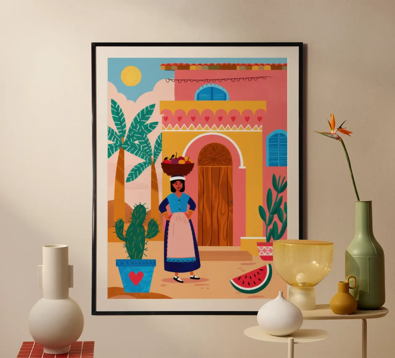 Mercato dell'accoglienza dei colori poster da Luna Aura