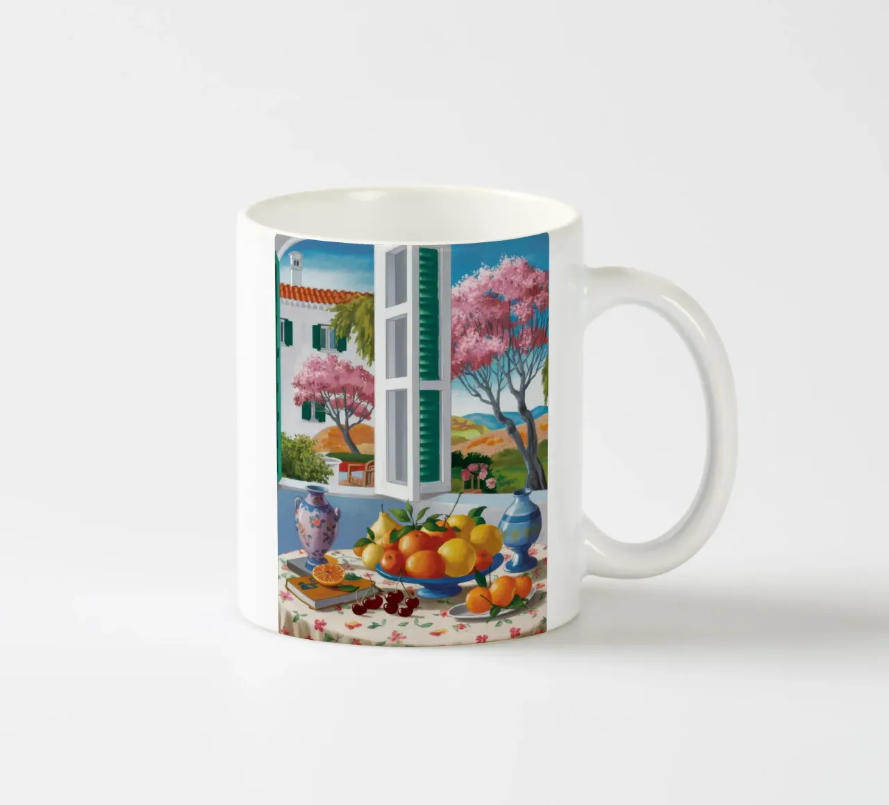 Vue de la fenêtre toscane mug en céramique de Mark Solaria