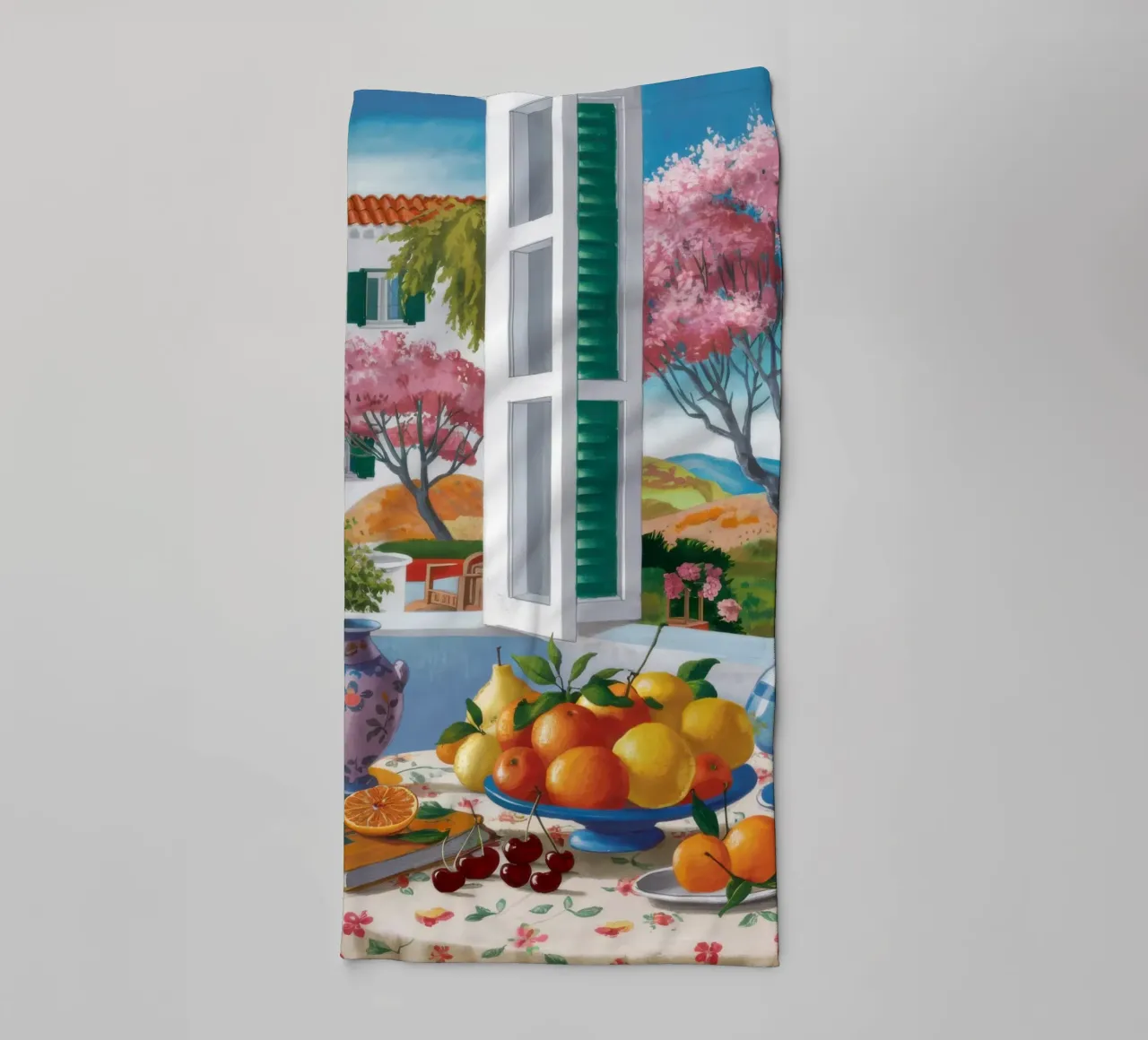 Tuscan Window View towel by Mark Solaria