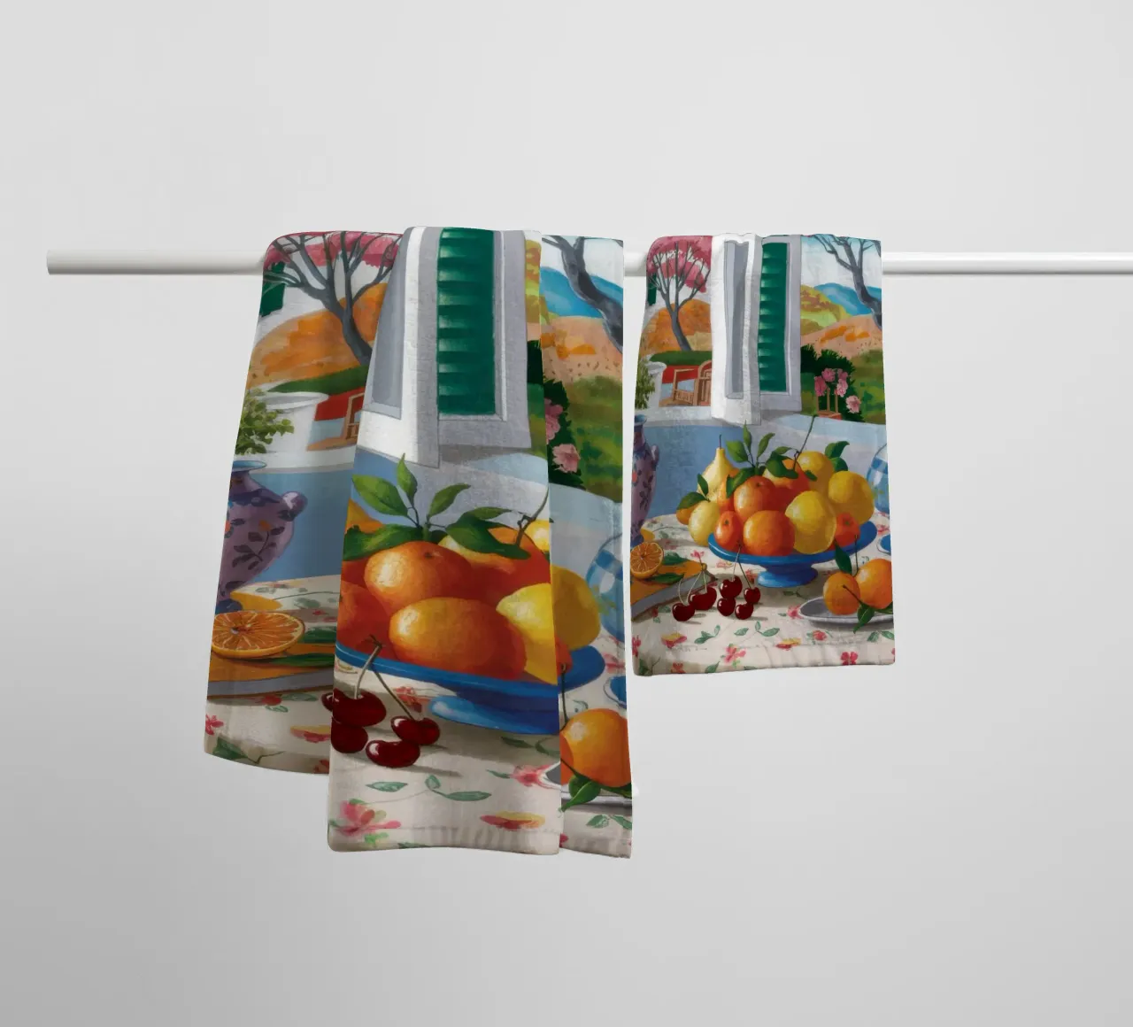 Tuscan Window View towel by Mark Solaria