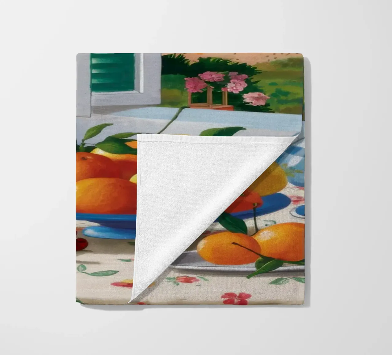 Tuscan Window View beach towel by Mark Solaria