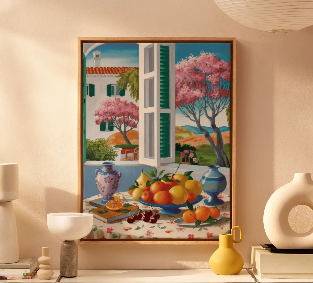 Vista sulla finestra toscana tela con Cornice a cassetta da Mark Solaria