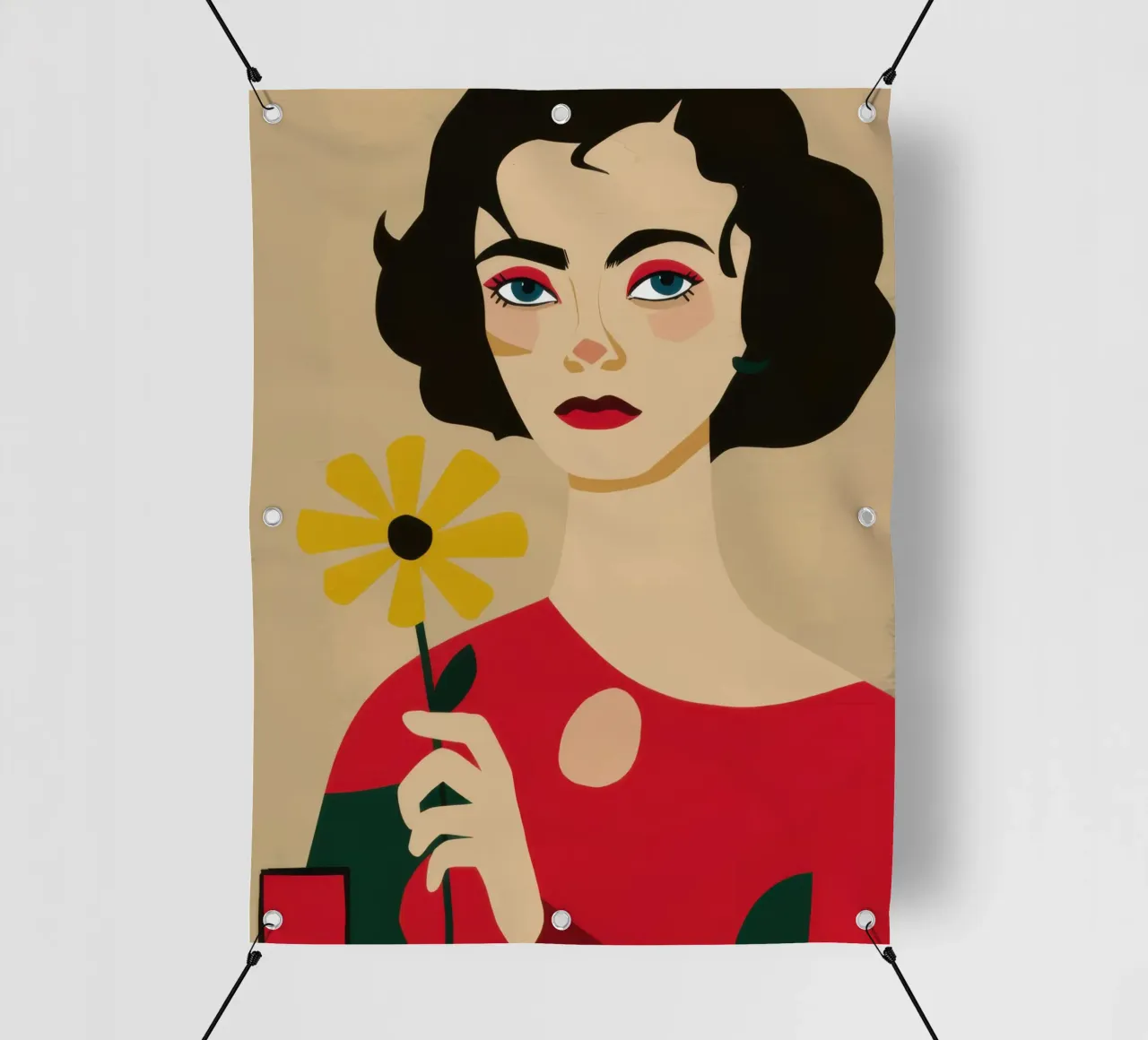 Labbro cremisi classico telo in pvc da Selene Shade