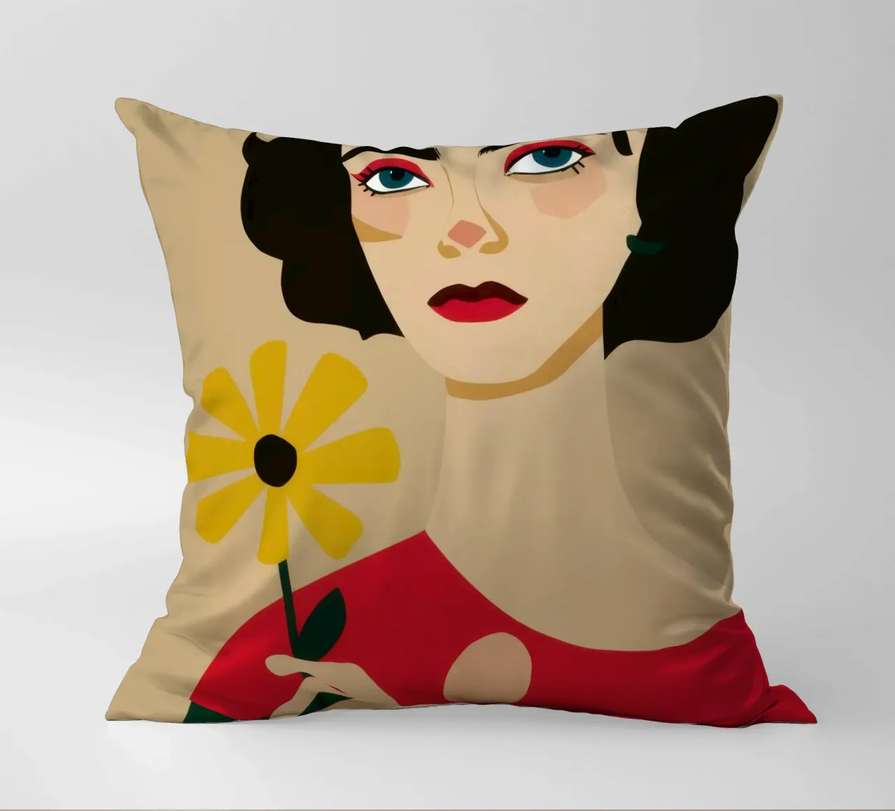 Labbro cremisi classico cuscino da Selene Shade